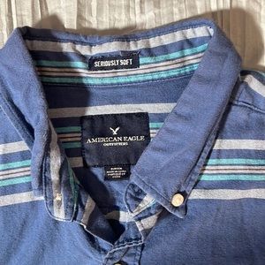 American Eagle soft stripped button down size Small